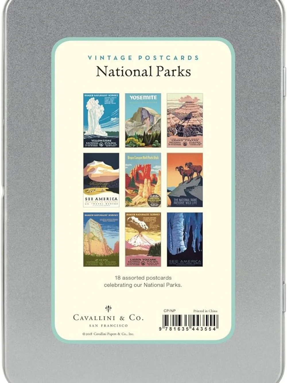 YELLOWSTONE NATIONAL PARK American National Parks Vintage Travel Postcards NWT